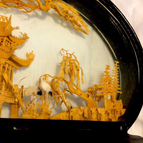 Vintage Chinese carved cork display - Picture 3 of 5